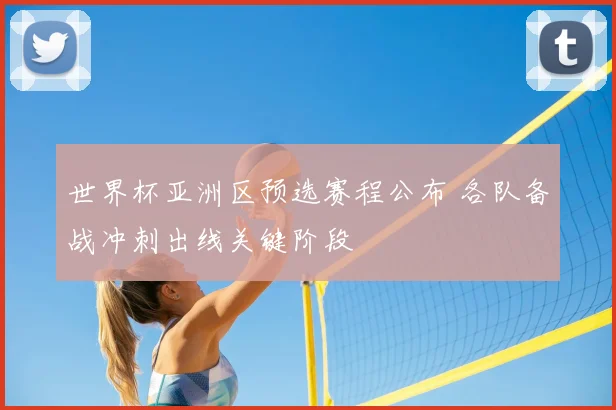 世界杯亚洲区预选赛程公布 各队备战冲刺出线关键阶段