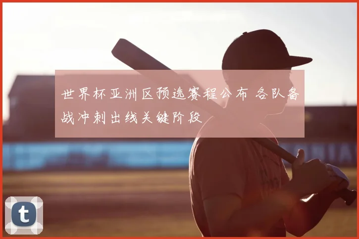 世界杯亚洲区预选赛程公布 各队备战冲刺出线关键阶段